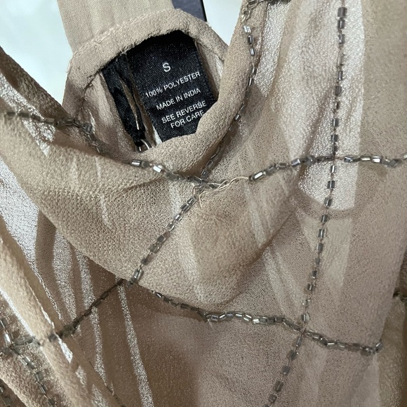 BKE Boutique Beaded Chiffon Tank - Picture 5 of 6